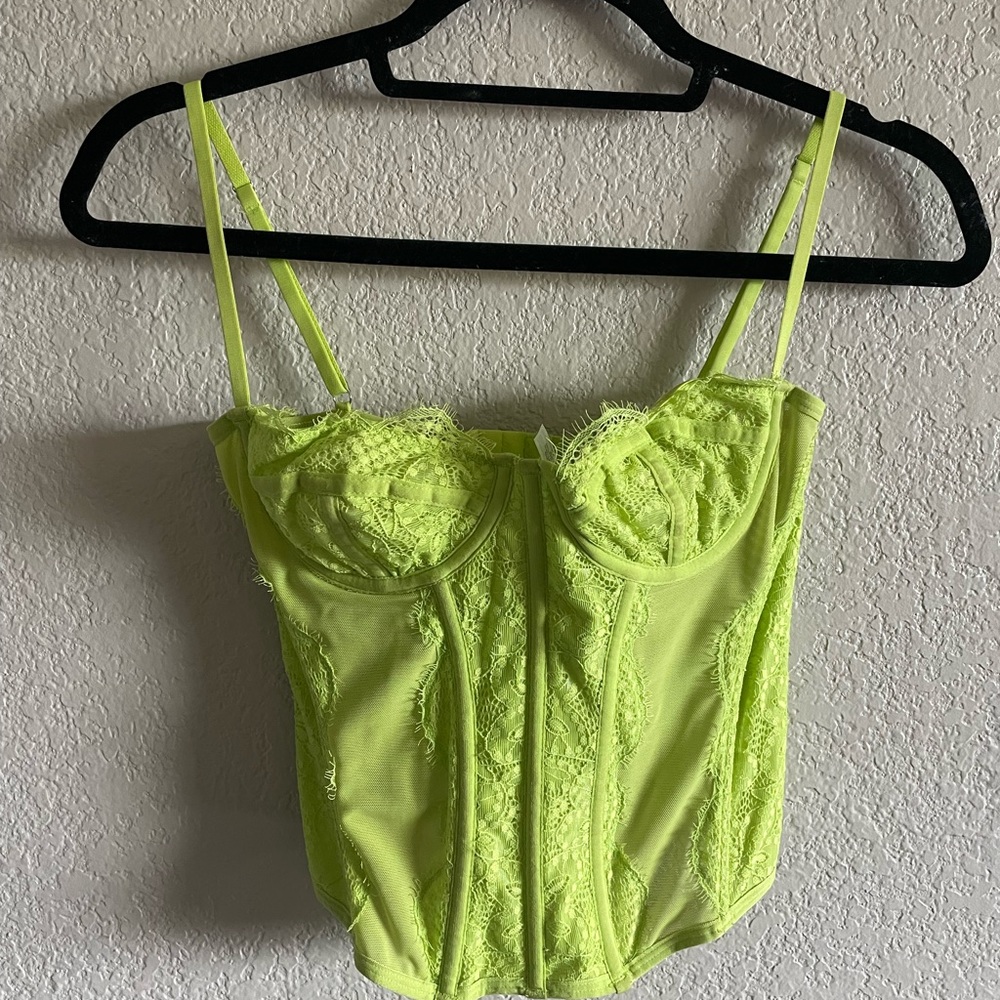 Urban Outfitters Lime Out From Under Modern Love Corset